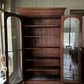 Vintage Victorian Mahogany Display China Bookcase Glazed Cabinet