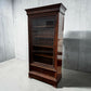 Victorian Glazed Bookcase With Adjustable Shelves & 2 Drawers