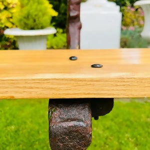 Garden Park Memorial Bench Cast Iron Oak