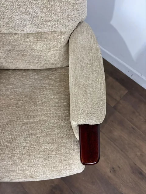 Vintage High Back Upholstered Armchair