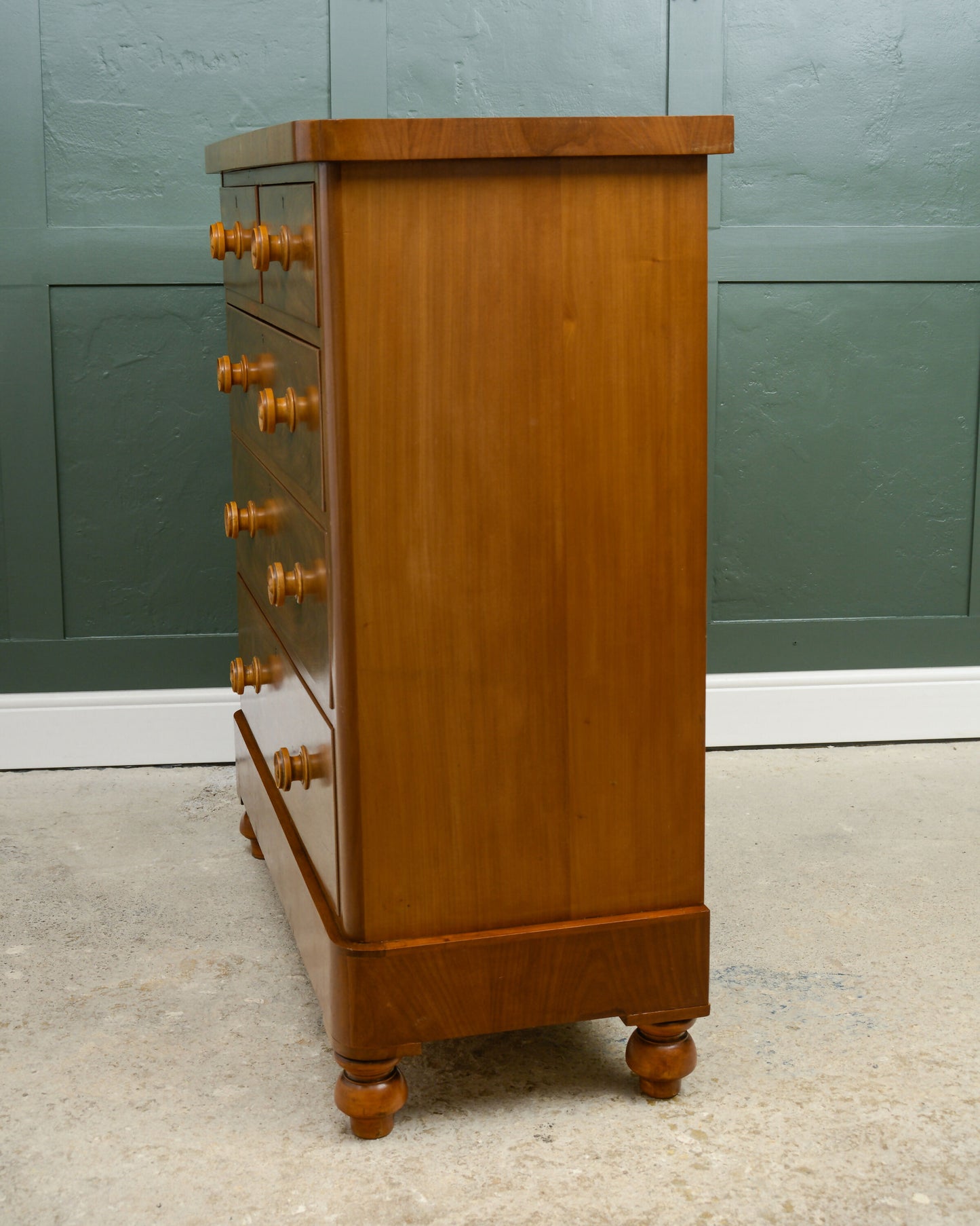 Large Victorian Mahogany Chest of Drawers- 2 Over 3 - SKU 201