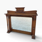 Antique Oak Art Nouveau period Mantle mirror