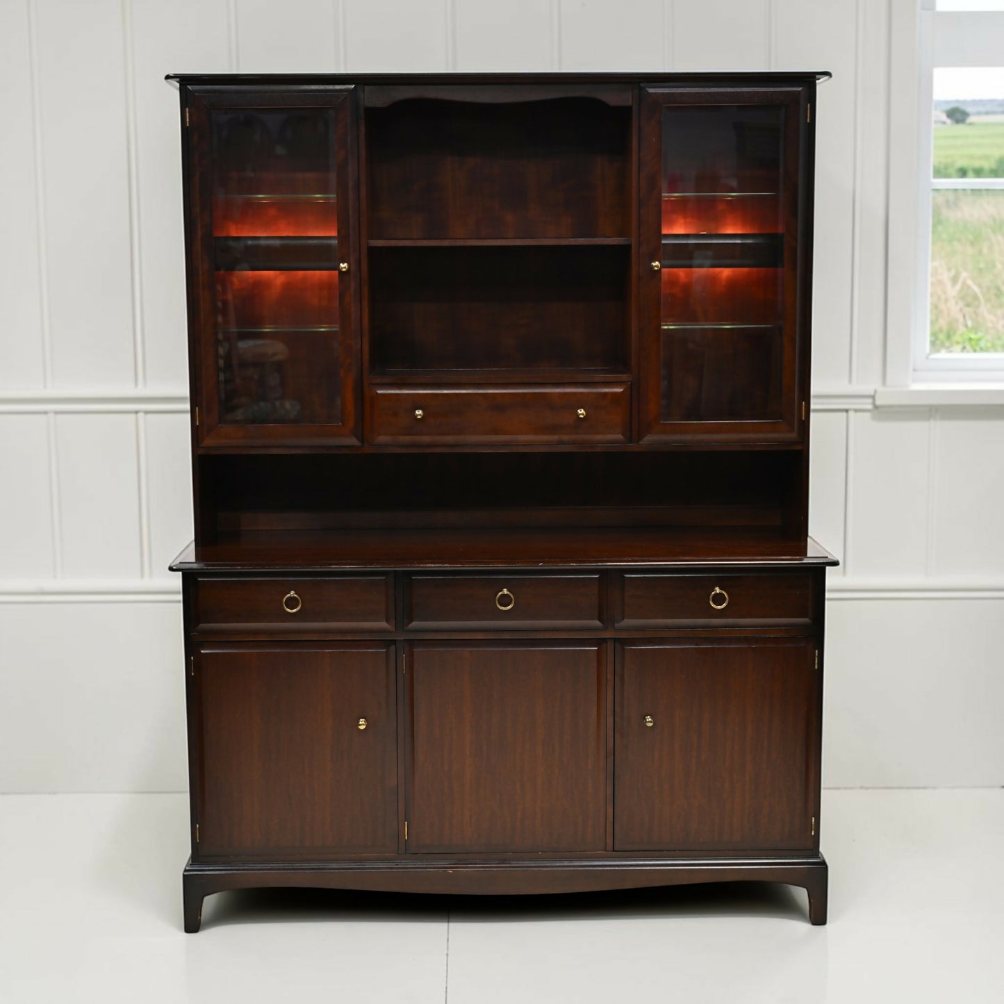 Stag Dresser Sideboard Display Bookcase 2 Piece Storage Unit FREE UK* Delivery