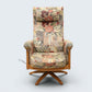 Ercol Reclining Armchair Swivels/Recliner Light Finish Frame FREE UK Delivery*