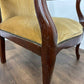 Reproduction Mahogany Button Back Armchair