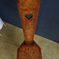 Vintage Beech And Oak Heart Back Chair