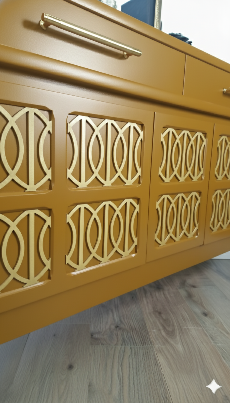 MADE TO ORDER- Midcentury Nathan Teak mustard sideboard