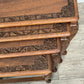 Set of Four Ornate Nesting Tables with Drawer Detail