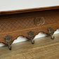 Coat Rack Vintage French Oak Wall Mounted 6 Hooks Carved Rack Hanger LOT 6206