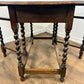 Vintage Oak Drop Leaf Table With Barley Twist Support