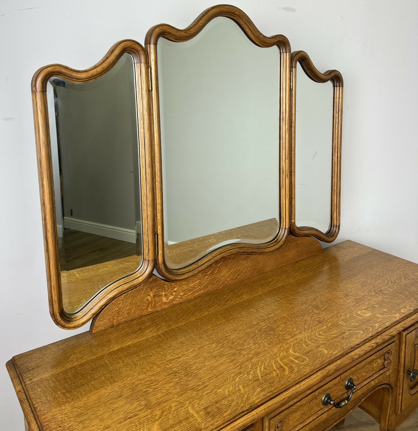 Dressing Table with Mirror Vintage French Oak Louis Vanity Table Makeup LOT 6320
