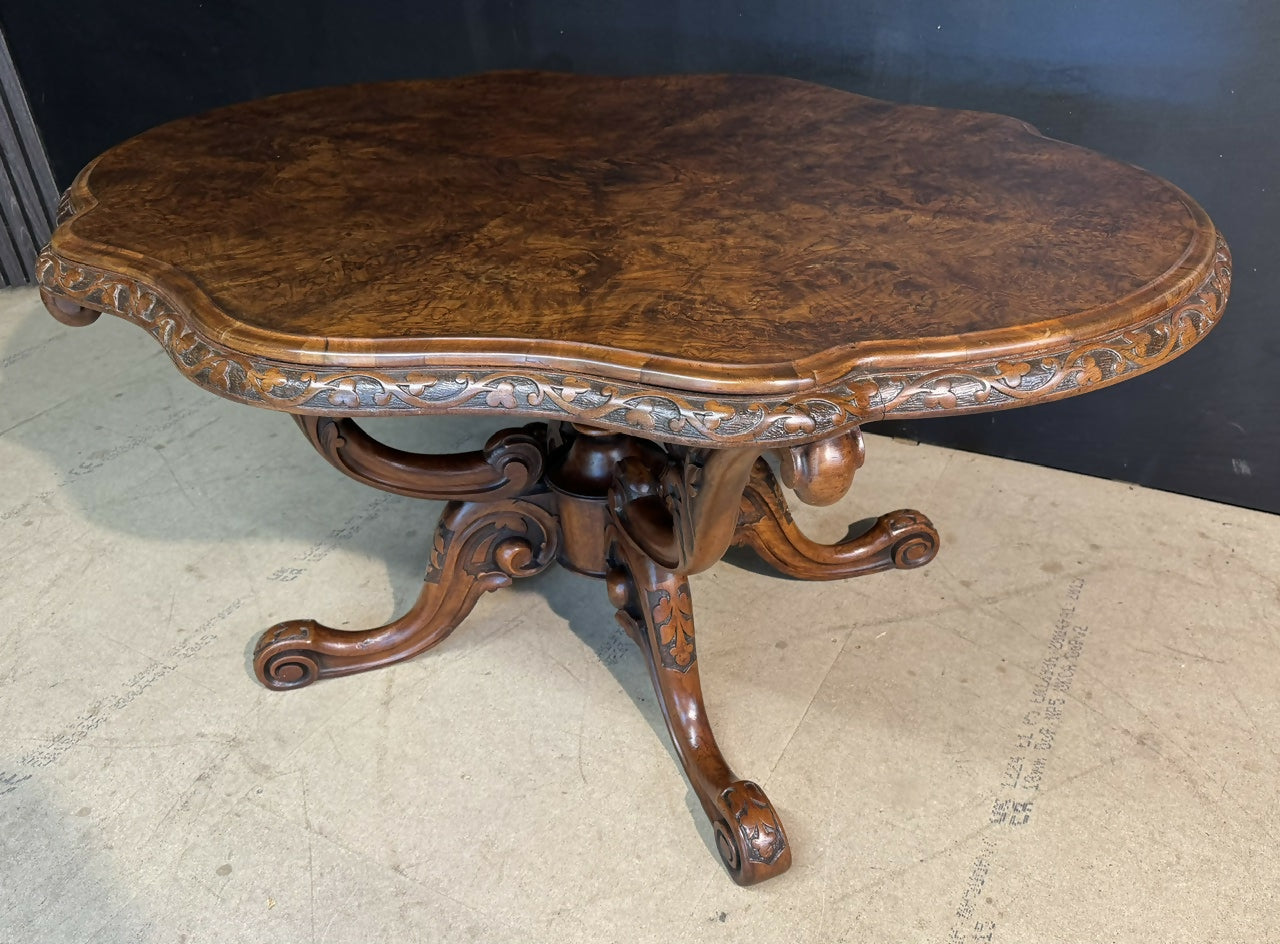Fine Burr Walnut Centre Table