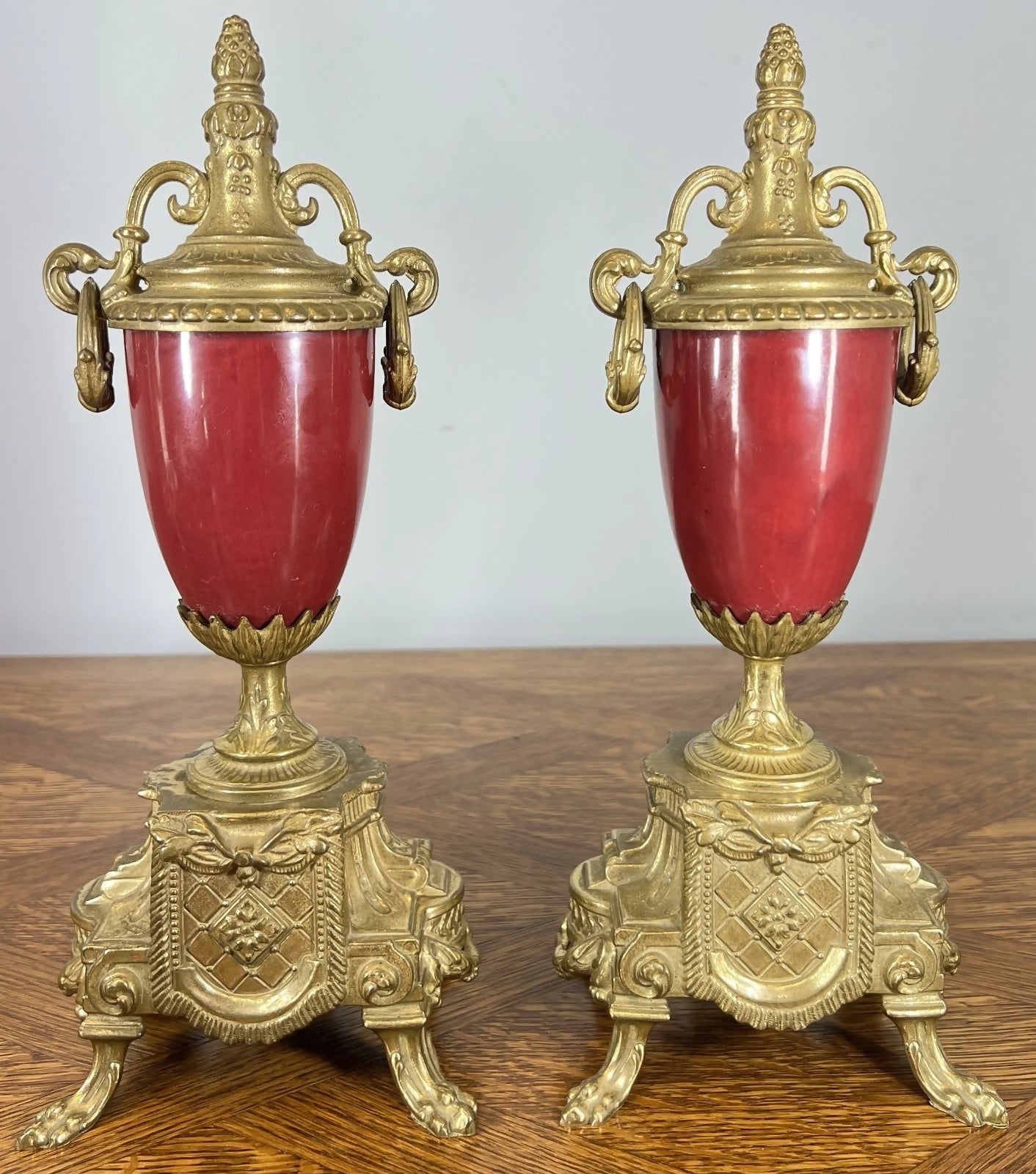 Lancini Imperial Ormolu Porcelain Gilt Brass Mantle Clock LOT 4638