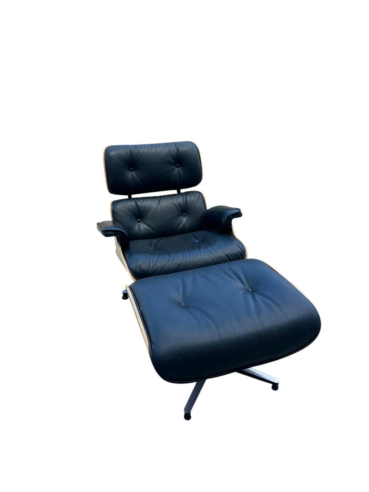 Mid century 1970’s Italian Eames style lounge chair and Ottoman by Cofemo