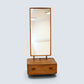 Ercol Dressing Mirror On Casters With Drawer Natural Light FREE UK Delivery*