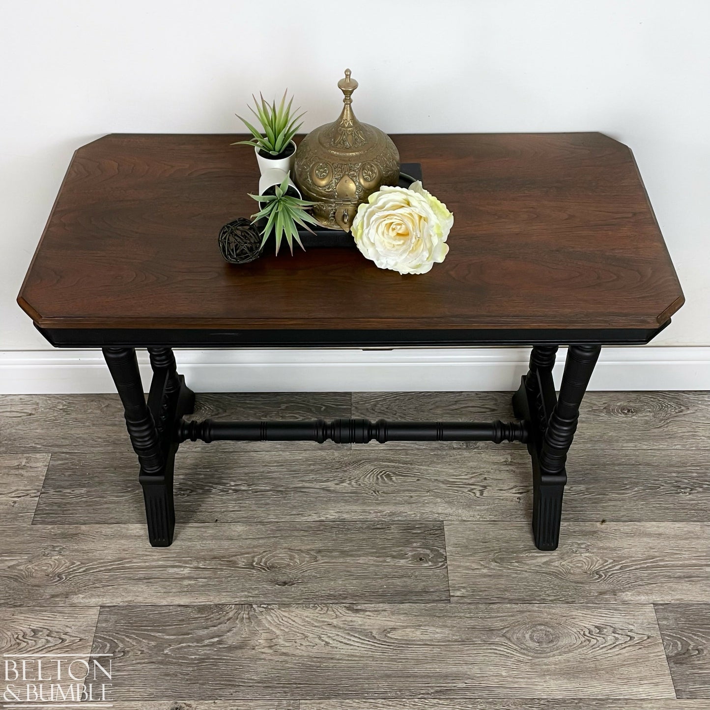 Mahogany Hallway Console Table in Black