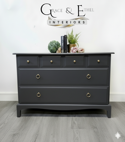 Stag minstrel chest of drawers in dark grey
