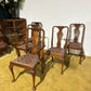 Vintage Burr Walnut Veneered Set Of Five Dining Chairs99