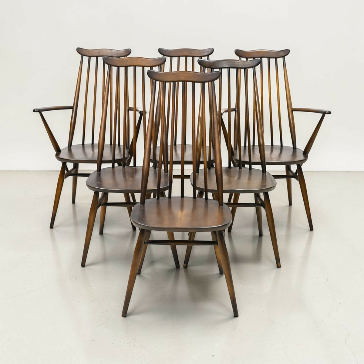 6 Ercol Dining Chairs Inc 2 Carvers Goldsmiths Traditional Finish FREE Delivery*
