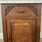 Bedside Table Antique French Marble Top Oak Cabinet Carved Cupboard LOT 6200