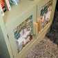 Botanical Boho Cabinet – Hand-Finished Storage with Tropical Wallpaper Panels