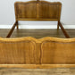 Bed Vintage French Louis Style Oak Double Bed Frame Carved Headboard LOT 6388