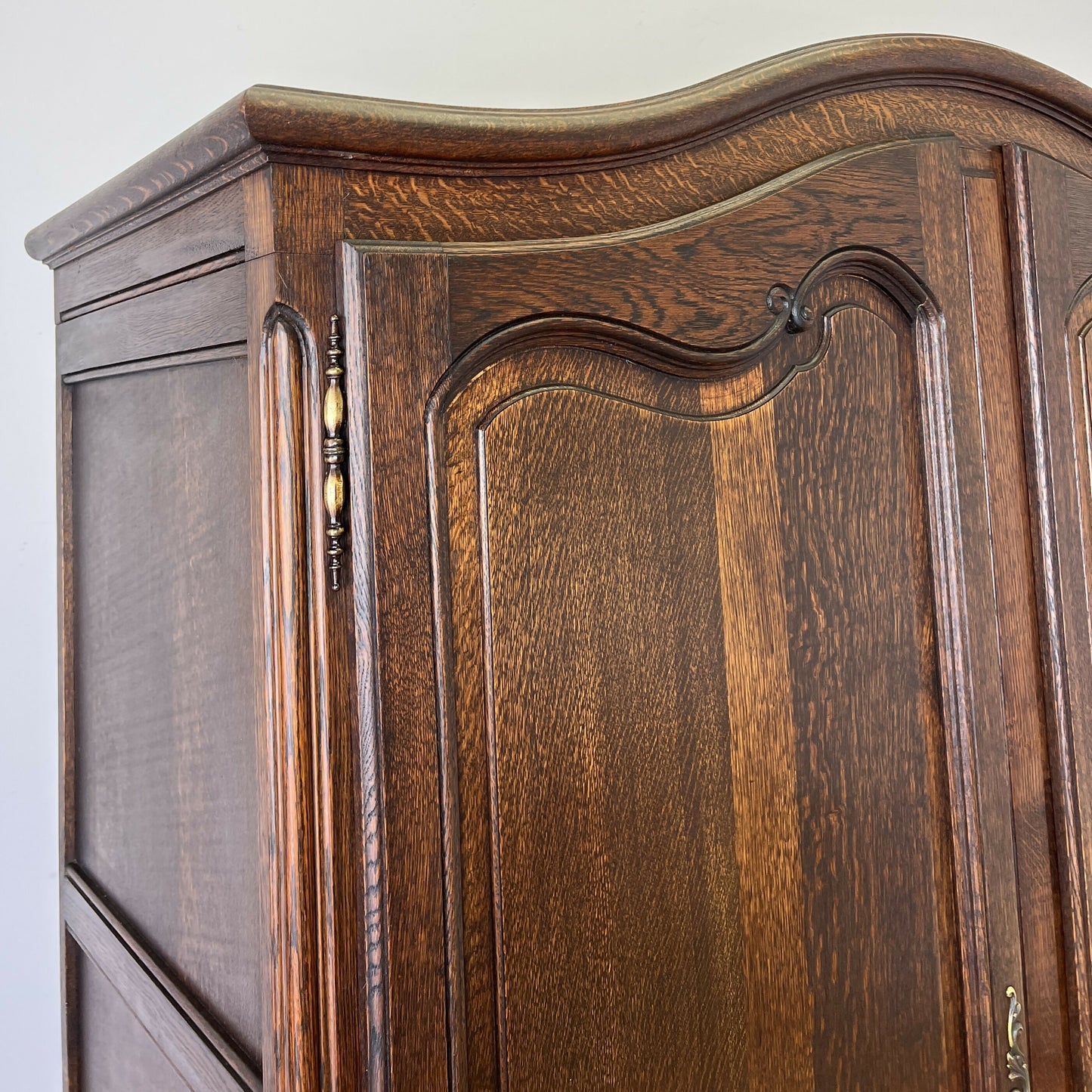 Wardrobe Antique French Louis XVI Style Oak Two Door Carved Armoire LOT 6464