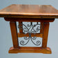 Hardwood and Wrought Iron Coffee Table