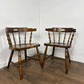 Pair of Oak Tub Style Spindle Back Chairs