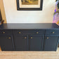 Newly refurbished solid sideboard dark blue
