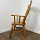 Rustic Beech Slat Back Grandfather Armchair – Country Style