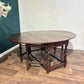 Large Oak Dropleaf Dining Table On Turned Legs