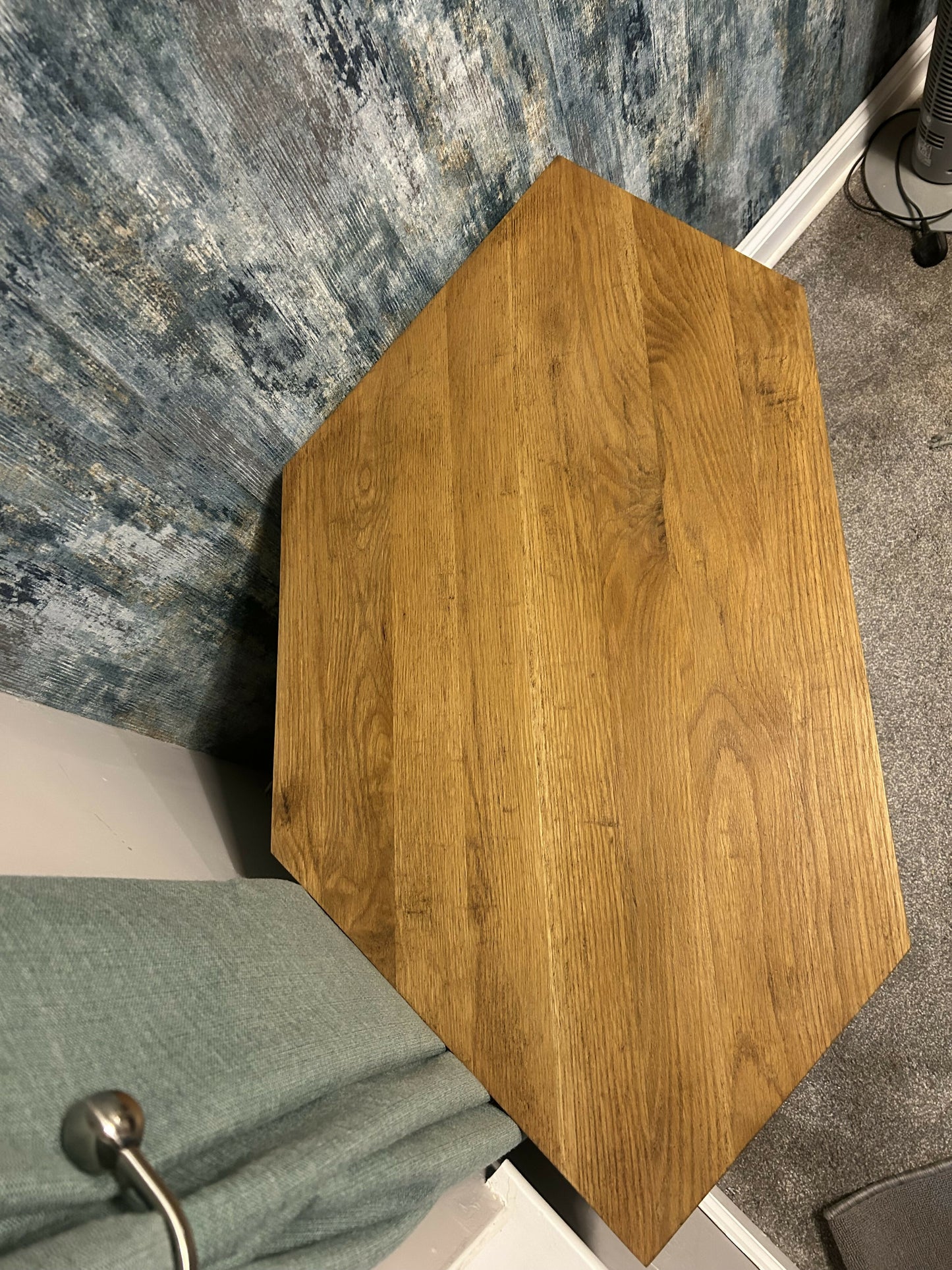 Upcycled solid wood corner tv stand