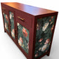 Statement floral oak sideboard