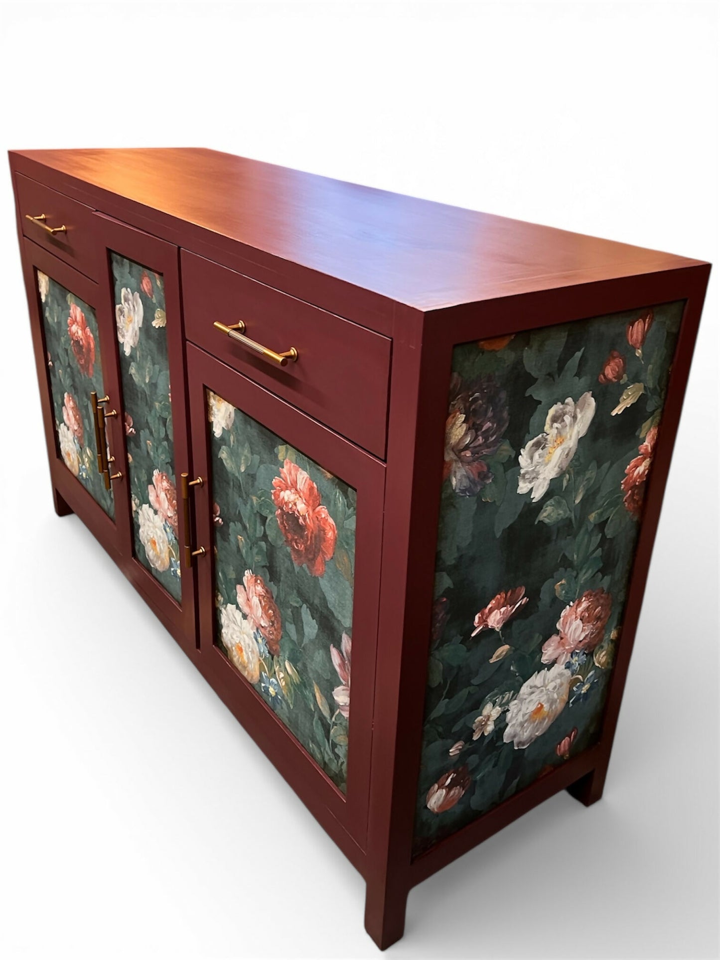 Statement floral oak sideboard