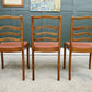 6 Oak Ladder Back Dining Chairs by Strongbow - Mid Century