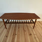 Mid Century Danish Teak Coffee Table Vintage Retro MCM Surfboard Style Coffee Table