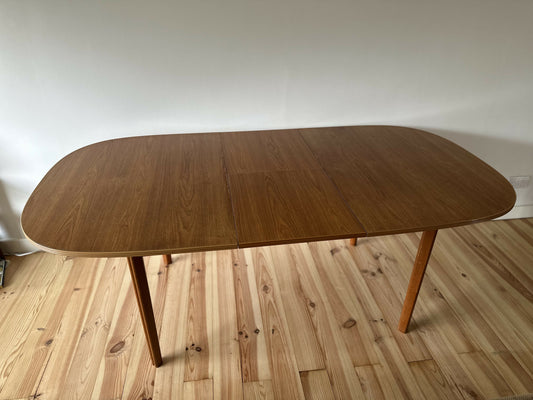 Mid Century Teak Dining Table Extending Vintage Retro Table