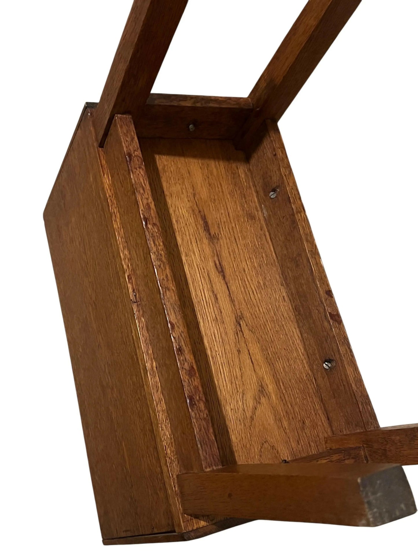Vintage Art Deco period Oak book and magazine rack