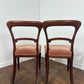 Pair of Victorian Mahogany Side Chairs on Turned Legs