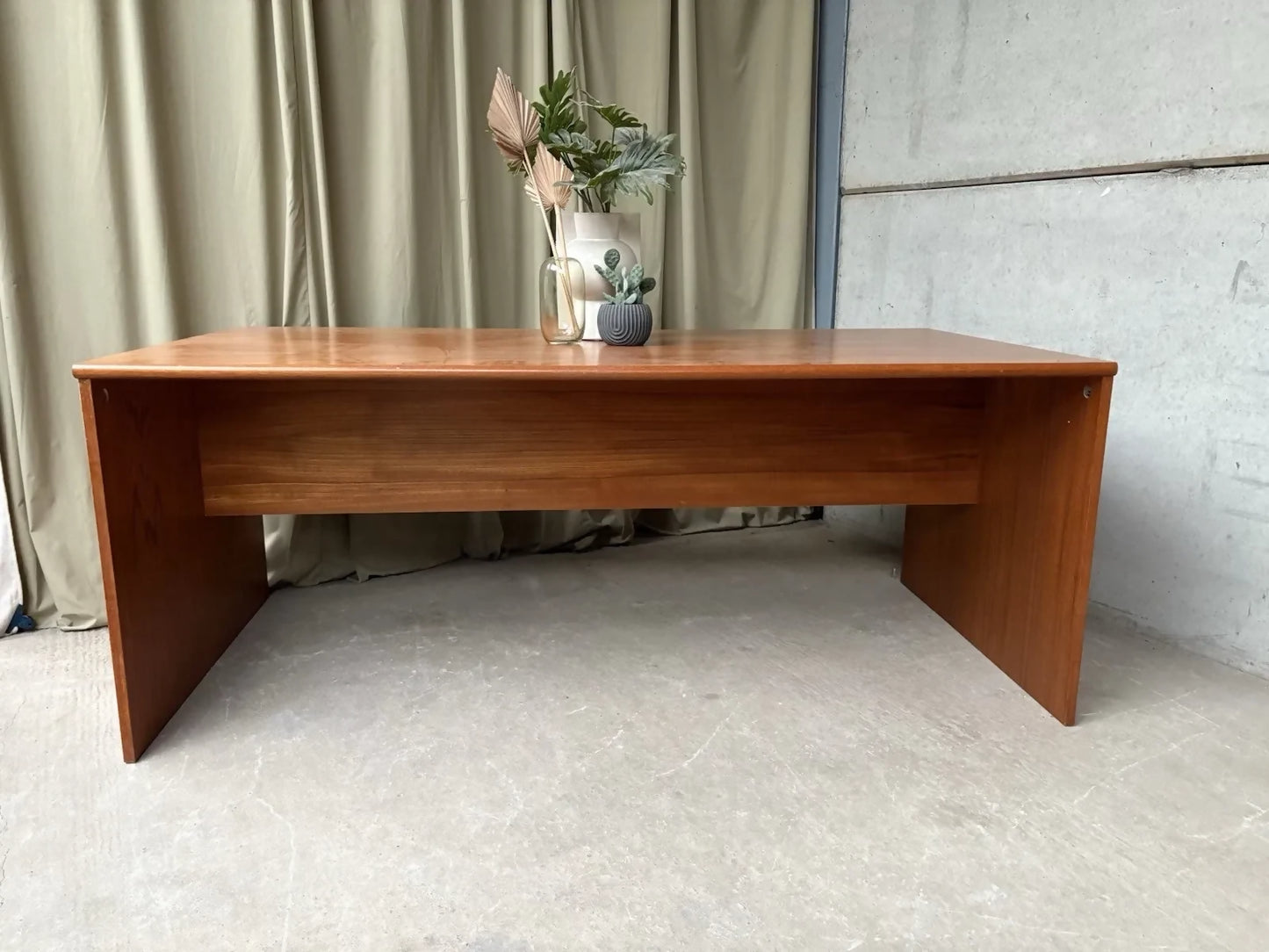 Vintage Mid Century Danish Large Teak Desk Dining Table Retro R992
