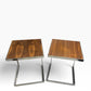 Mid-Century Modern Chrome and Teak side tables / bedside tables