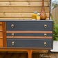 Available for commission Mid century sideboard / MCM / vintage / retro / custom / hand painted / A Younger sideboard / rare / teak / cabinet