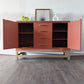 Burnt Oak Orange Vintage Sideboard Cocktail Drinks Cabinet