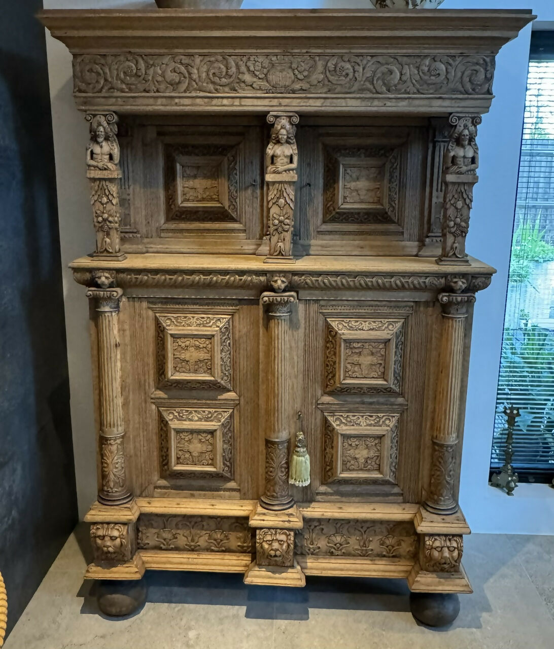 Wonderful Flemish 18th Century Oak Cabinet
