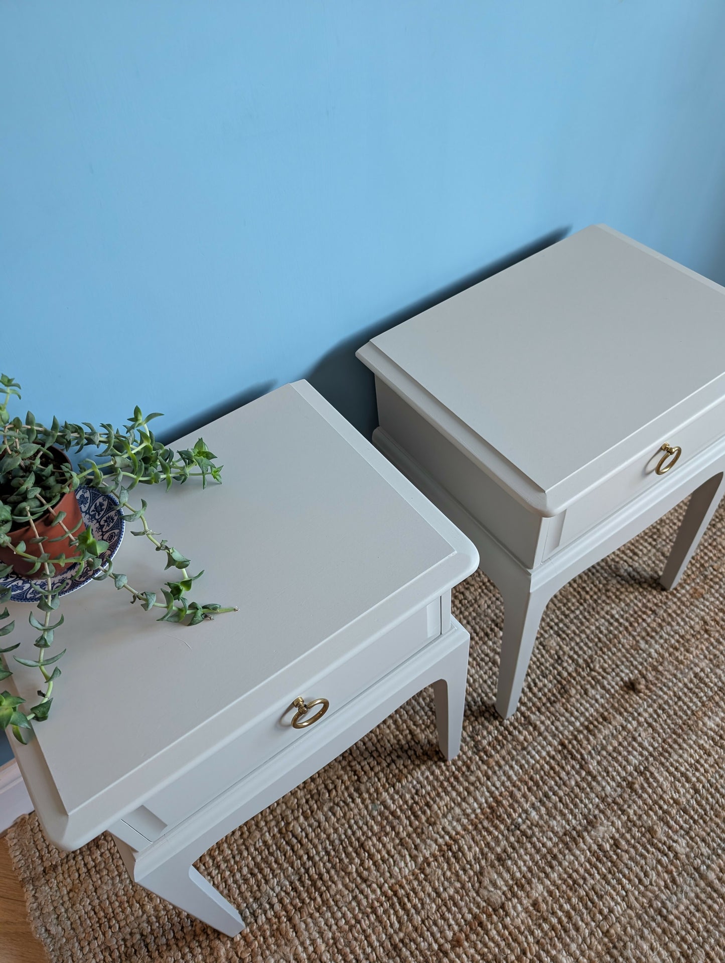 Hand painted Stag bedside cabinets