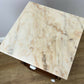 Pair of Bedside Tables Antique French Marble Top Oak Carved Cabinets LOT 6182
