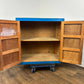 Vintage Rustic Blue Wooden Cupboard