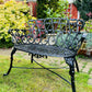 Black Vintage Love Seat Patio Set finished in Black