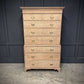 18th Century Bleached Oak Tallboy Chest On Chest